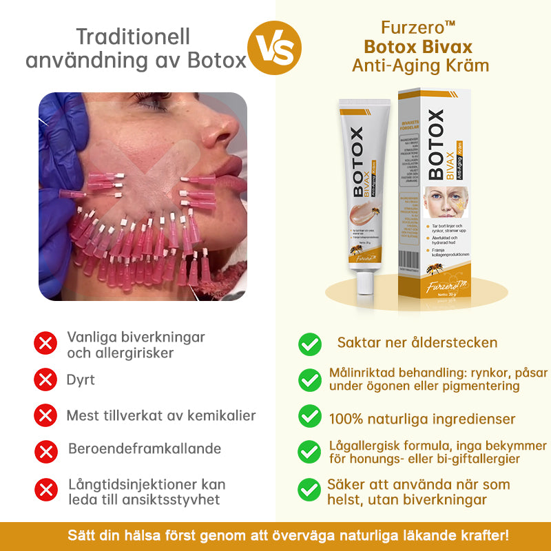 🐬💎Tillverkad och skickad från Sverige✅Furzero™ Botox Bee Venom Wrinkle Removal Cream - Sista Dagen-kampanj 70 % RABATT
